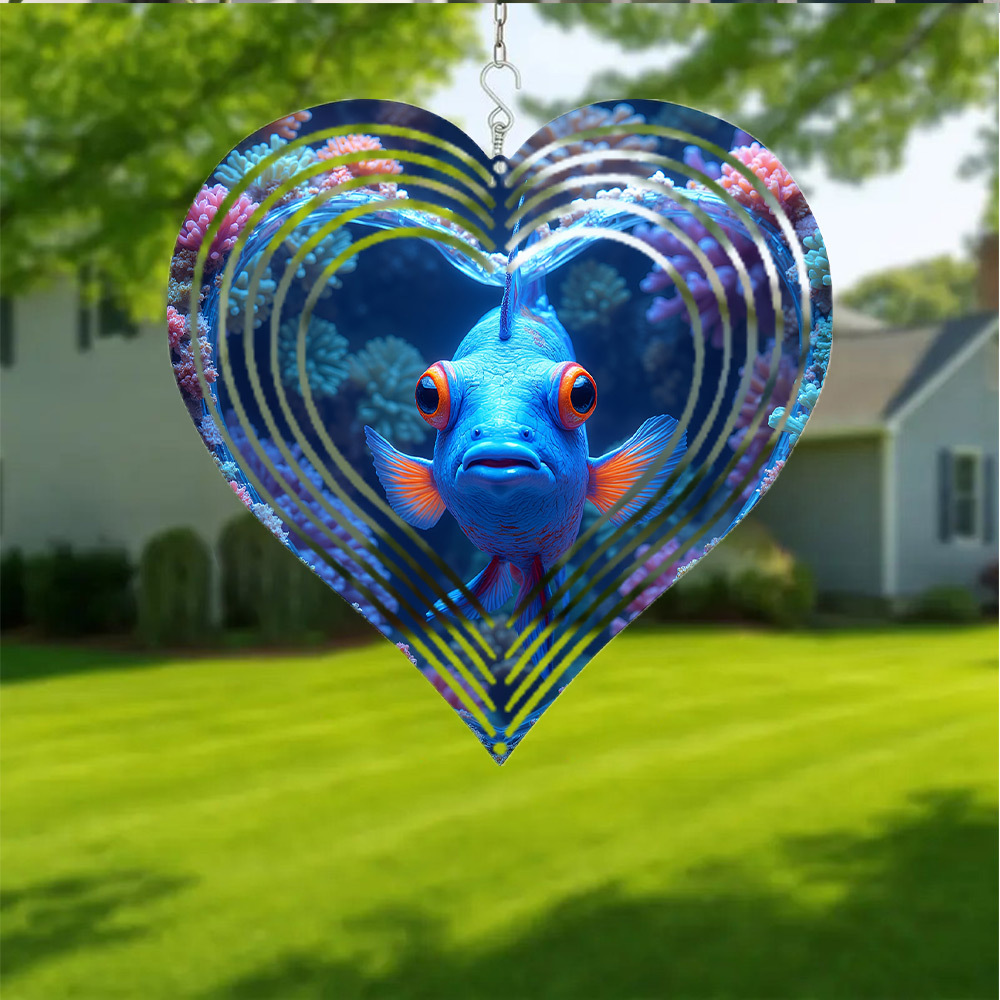 Aquarium Blue Marine - 2D plat, 1 stuk Boheemse blauwe
