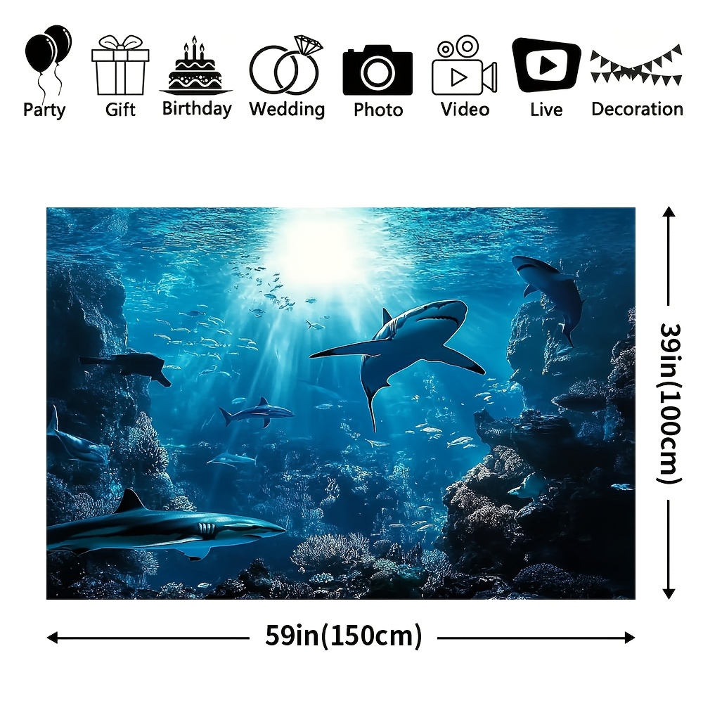 Majestueus diepzeehaai wandtap - Aquarium Blue Marine recensie en prijs