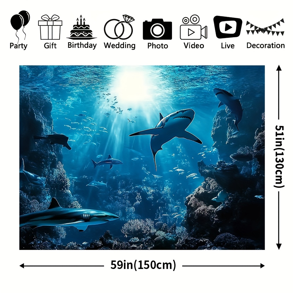 Majestueus diepzeehaai wandtap - Aquarium Blue Marine recensie en prijs