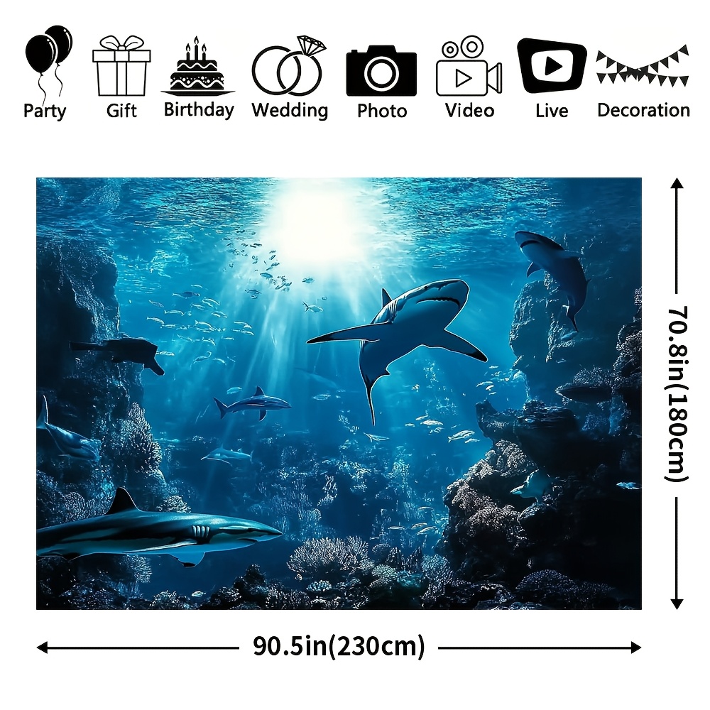 Majestueus diepzeehaai wandtap - Aquarium Blue Marine recensie en prijs